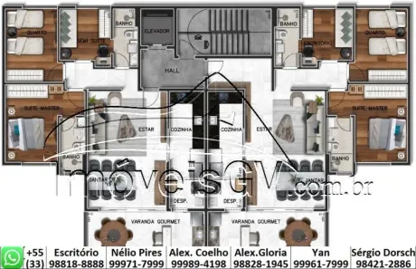 Apartamento com 3 Quartos à venda, 108m² no Centro, Governador Valadares