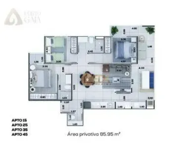Apartamento com 3 Quartos à venda, 85m² no Itaguá, Ubatuba