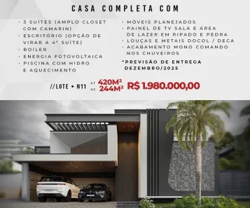 Casa de Condomínio com 3 Quartos à venda, 244m² no Residencial Terra Nova, Presidente Prudente