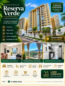 Apartamento com 3 Quartos à venda, 83m² no Colina de Laranjeiras, Serra