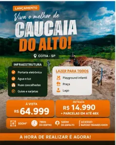 Lote/Terreno à venda, 500m² no Recreio Topázio (Caucaia do Alto), Cotia