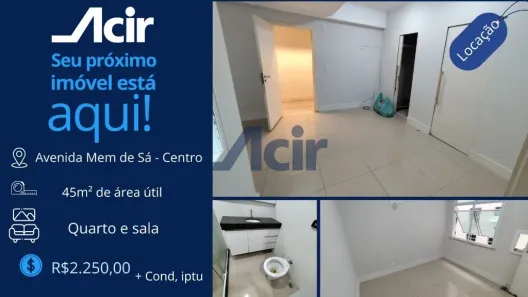Apartamento com 1 Quarto para alugar, 45m² no Centro, Rio de Janeiro
