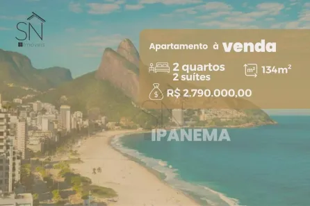 Apartamento com 2 Quartos à venda, 136m² no Ipanema, Rio de Janeiro