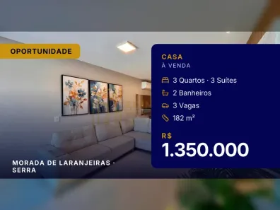 Casa com 3 Quartos à venda, 182m² no Morada de Laranjeiras, Serra