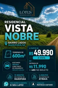 Lote/Terreno à venda, 600m² no Jardim do Lago, Atibaia