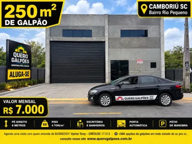 Galpão/Depósito/Armazém para alugar, 250m² no Rio Pequeno, Camboriú