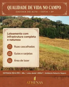Lote/Terreno à venda, 500m² no Jardim Monte Verde (Caucaia do Alto), Cotia