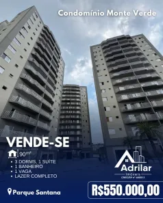 Apartamento com 3 Quartos à venda, 90m² no Parque Santana, Mogi das Cruzes