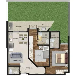 Apartamento com 2 Quartos à venda, 95m² no Itaguá, Ubatuba