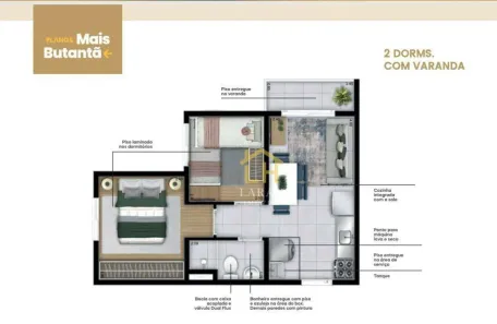 Apartamento com 2 Quartos à venda, 35m² no Instituto de Previdência, São Paulo