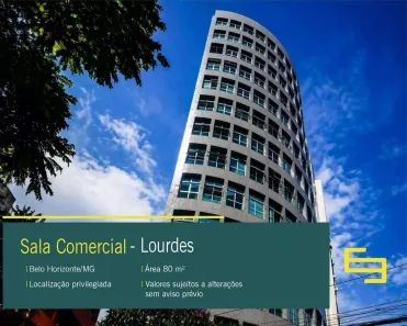 Sala Comercial à venda, 80m² no Lourdes, Belo Horizonte