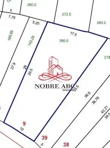 Lote/Terreno à venda, 380m² no Vila Linda, Santo André