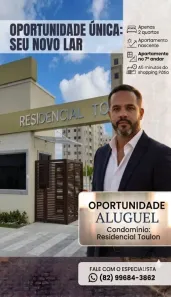 Apartamento com 2 Quartos para alugar, 52m² no Tabuleiro do Martins, Maceió