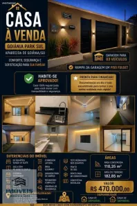 Casa com 3 Quartos à venda, 120m² no Goiânia Park Sul, Aparecida de Goiânia