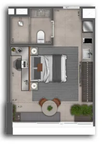 Apartamento com 1 Quarto à venda, 29m² no Perdizes, São Paulo