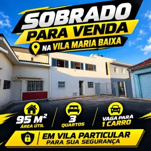 Sobrado com 3 Quartos à venda, 95m² no Vila Maria Baixa, São Paulo