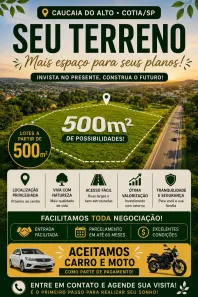 Lote/Terreno à venda, 500m² no Centro (Caucaia do Alto), Cotia