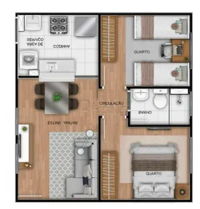 Apartamento com 2 Quartos à venda, 48m² no Bom Retiro, São José dos Campos