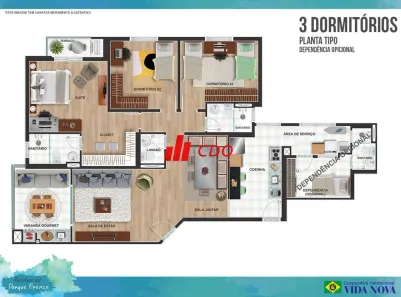 Apartamento com 3 Quartos à venda, 130m² no Parque Esplanada, Embu das Artes