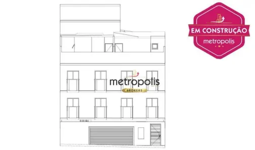 Cobertura com 2 Quartos à venda, 52m² no Vila Valparaíso, Santo André