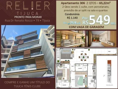 Apartamento com 2 Quartos à venda, 65m² no Tijuca, Rio de Janeiro