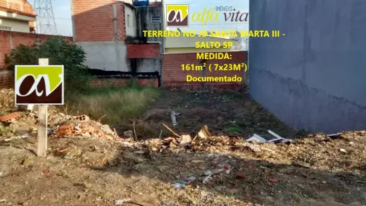 Lote/Terreno à venda, 161m² no Residencial Vila Martins, Salto
