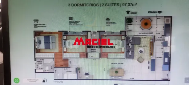 Apartamento com 2 Quartos à venda, 79m² no Parque Industrial, São José dos Campos