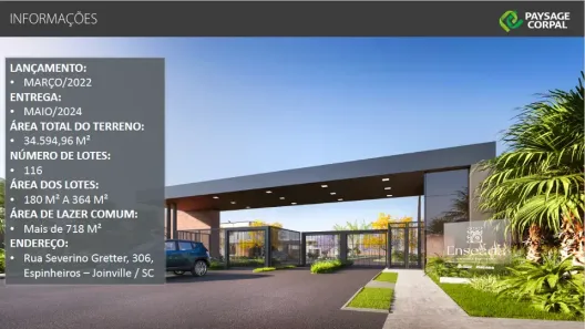 Lote/Terreno à venda, 180m² no Espinheiros, Joinville