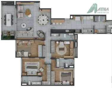 Apartamento com 4 Quartos à venda, 180m² no Serra do Curral Del Rey, Nova Lima