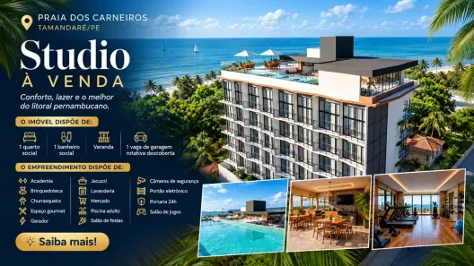 Apartamento com 1 Quarto à venda, 19m² no Tamandaré, Tamandaré