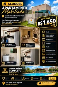 Apartamento com 2 Quartos para alugar, 46m² no Cohatrac V, São José de Ribamar