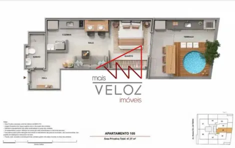Apartamento com 1 Quarto à venda, 34m² no Centro, Rio de Janeiro