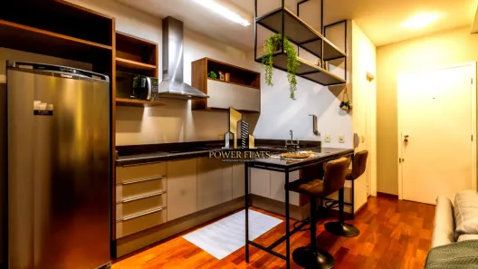Flat com 1 Quarto para alugar, 45m² no Cidade Monções, São Paulo