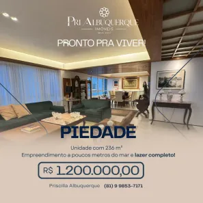 Apartamento com 3 Quartos à venda, 236m² no Piedade, Jaboatão dos Guararapes