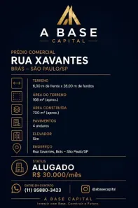 Prédio Comercial à venda, 700m² no Brás, São Paulo