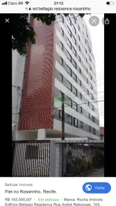 Apartamento com 1 Quarto para alugar, 33m² no Rosarinho, Recife