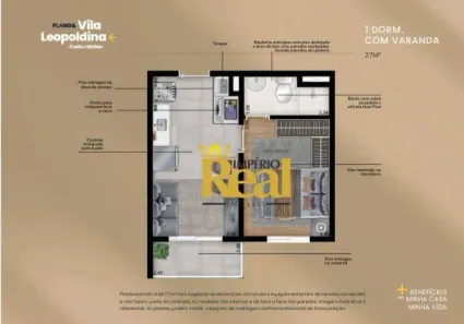 Apartamento com 1 Quarto à venda, 25m² no Vila Leopoldina, São Paulo