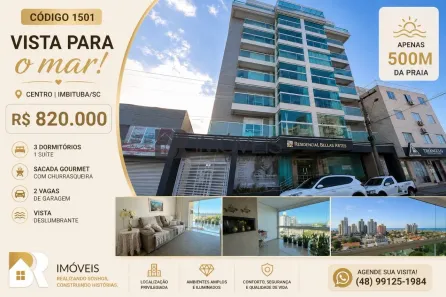 Apartamento com 3 Quartos à venda, 111m² no Centro, Imbituba