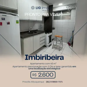 Apartamento com 2 Quartos para alugar, 45m² no Imbiribeira, Recife