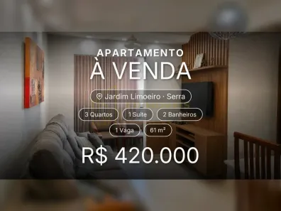 Apartamento com 3 Quartos à venda, 61m² no Jardim Limoeiro, Serra