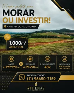 Lote/Terreno à venda, 1000m² no dos Mendes (Caucaia do Alto), Cotia