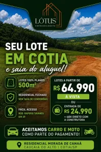 Lote/Terreno à venda, 500m² no Parque Caucaia (Caucaia do Alto), Cotia
