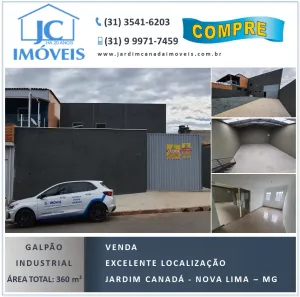Galpão/Depósito/Armazém à venda, 360m² no Jardim Canadá, Nova Lima