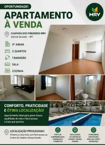 Apartamento com 2 Quartos à venda, 40m² no Mapim, Várzea Grande