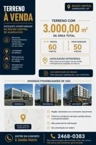 Lote/Terreno à venda, 3000m² no Centro, Guarulhos