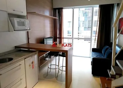 Flat com 1 Quarto para alugar, 40m² no Cidade Monções, São Paulo