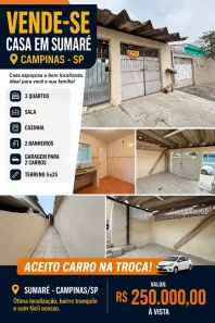 Casa com 3 Quartos à venda, 125m² no Centro, Sumaré