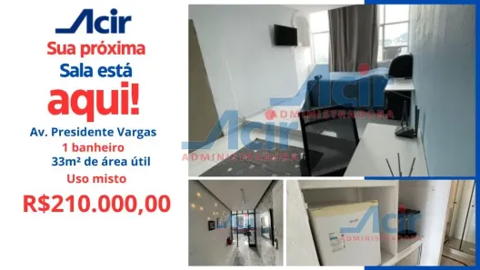 Sala Comercial com 1 Quarto à venda, 32m² no Centro, Rio de Janeiro