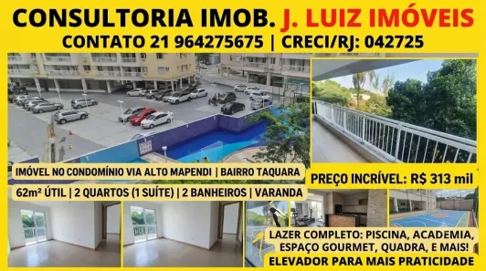 Apartamento com 2 Quartos à venda, 62m² no Taquara, Rio de Janeiro