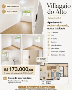 Apartamento com 2 Quartos à venda, 41m² no Alto do Coqueirinho, Salvador